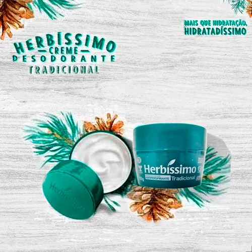 Kit 2 Und Desodorante Em Creme Herbíssimo Tradicional 55g