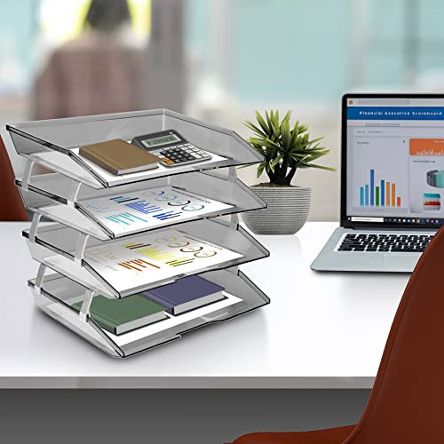 Organizador De Archivos De Plástico Escritorio De 4 Ni...