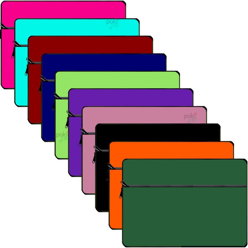 Imagen 1 de 3 de Funda Notebook Neoprene 13 14 15 17 Pulgadas C/ Bolsillo Ext