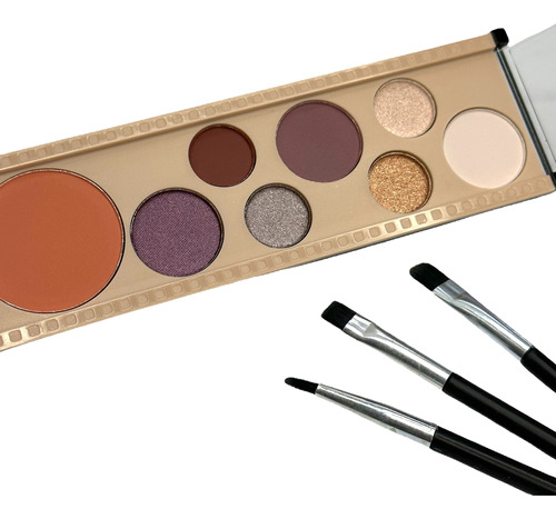 Paleta De Sombras Matte + Brillantes + Rubor ( Pack X 3 )