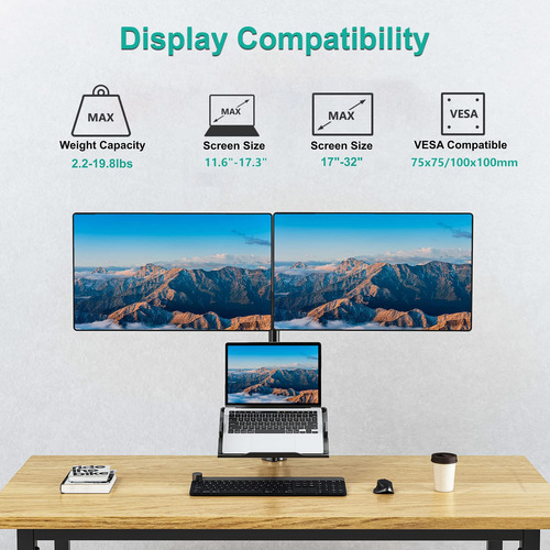 Suporte Para Monitor E Laptop Wali Gas Spring Para Monitor D