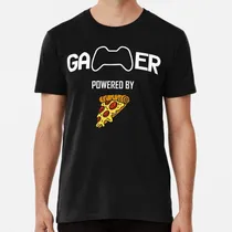 Comprar Remera Gamer Powered By Pizza Divertido Gamer Geek Algodon P