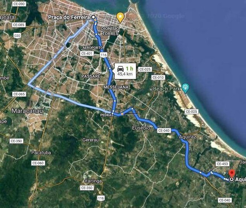 Imagem 8 de 10 de Terreno À Venda, 11517 M² Por R$ 280.000,00 - Iguape - Aquiraz/ce - Te0386