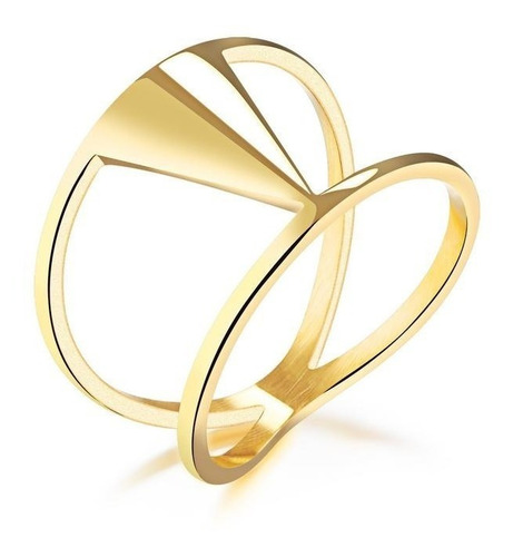Imagen 7 de 10 de Anillo Acero Dorado Nuevo Diseño - 100