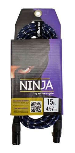 Cabo De Microfone Santo Angelo Tecido Xlr / Xlr Ninja 4,57m