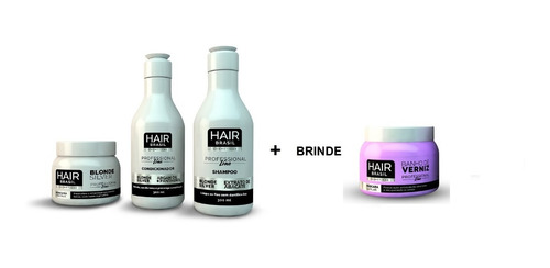 Imagem 1 de 4 de Matizador Blond Silver Kit Profissional Hair Brasil + Brinde