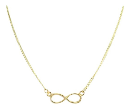 Collar Infinito Aleacion Metalica Cadena Mujer Simil Acero