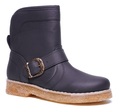 Botita Con Corderito Abrigadas Mujer Eco Cuero.