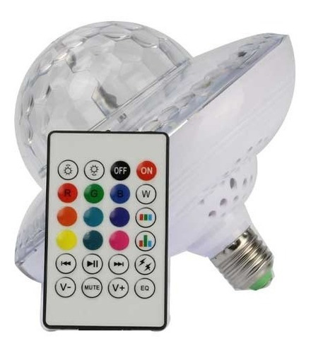 Bocina Compatible Bluetooth Led Rgb Cupula Giratoria Foco