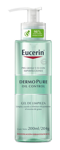 Eucerin Gel Limpiador Facial Dermopure Piel Grasa 200ml