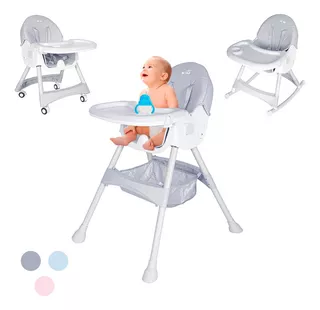 Silla Periquera Alta Bebe Para Comer Multifuncional 3 En 1 Color Gris Silla Periquera Alta de Bebé para Comer 3 en 1 con Charola