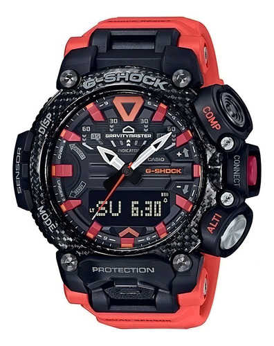 Reloj Casio G-shock Gravitymaster Gr-b200-1a9 Carbono Naranj