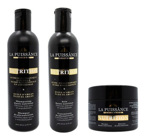 Kit Shampoo + Enjuague + Mascara Argan La Puissance Promo