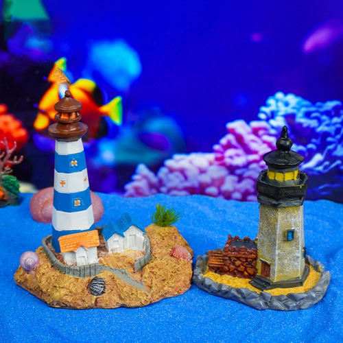 (a) Faros Artificiales, Peceras, Castillos, Decoraciones Par