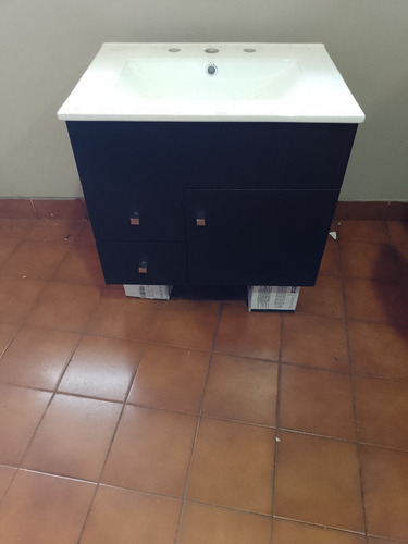 Mueble Baño Ferrum Cadria  De 60 Cm  C/ Mesada Con Detalle