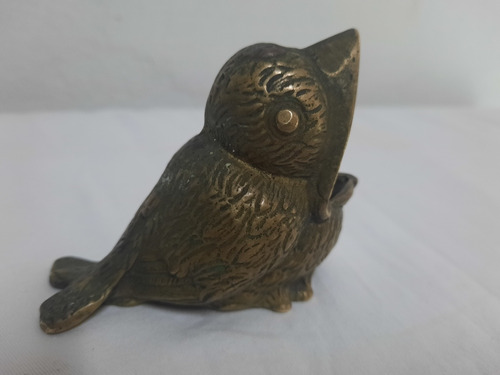 Pajaro Antiguo De Bronce 