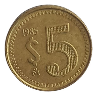 Moneda De 5 Pesos Acuñada En 1985 Que En Internet Ofrecen 60