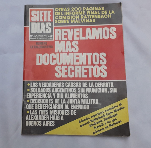 Revista Antigua **  Siete Días ** N° 859 Malvinas