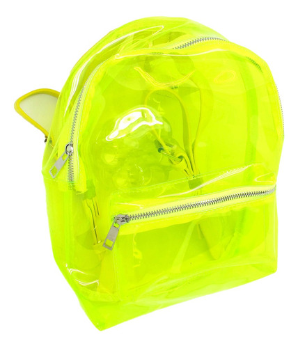 Mochila Transparente Pvc Colores Mujer Verano Recital Amplia