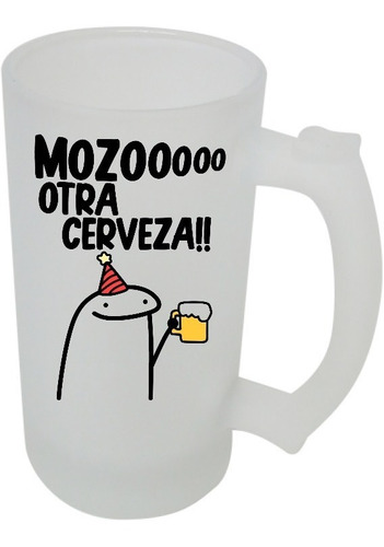 Vaso Cervecero Schopero, Frase Divertida Flork, Mozo