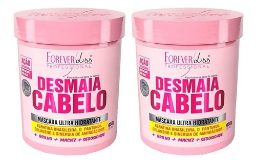 Forever Liss Desmaia Cabelo Máscara De Hidratação 2x950g 