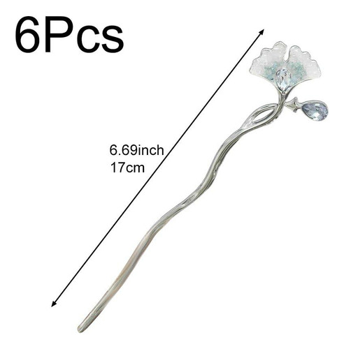 6uds Palillos Cabello Retro Palillos Chinos Cabello Palillos