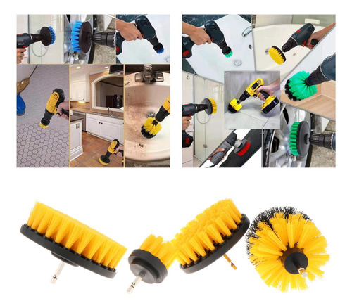 Kit De Cepillo De Taladro Resistente Para Amarillo