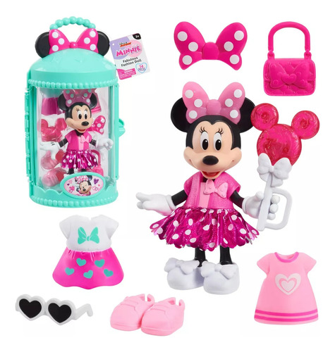 Disney Junior Minnie Mouse Con 14 Accesorios De Moda