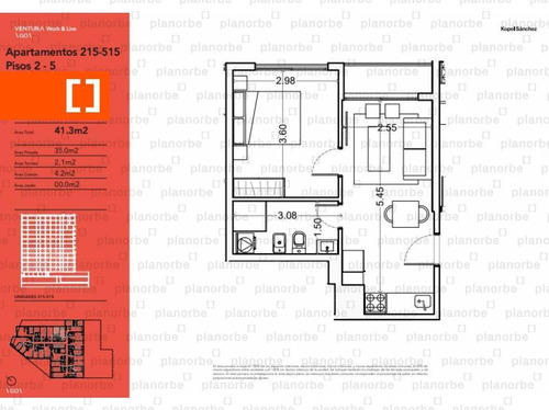 Venta De Apartamento Obra Construcción 1 Dormitorio En Cordón, Ventura Work & Live/go Unidad 515