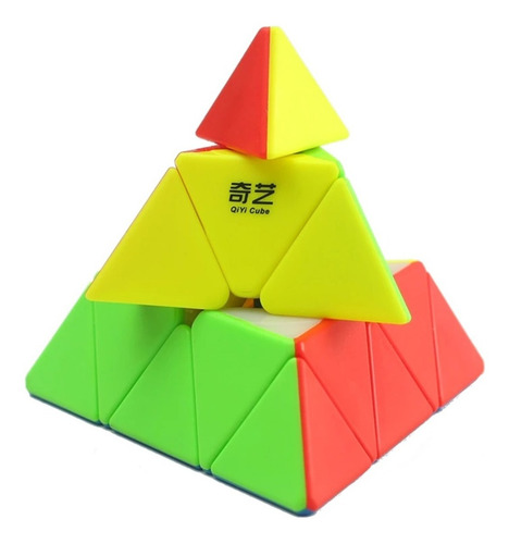 Imagen 4 de 4 de Cubo Rubik Pyraminx Qiyi Stickerless Qiming Pirámide 3x3