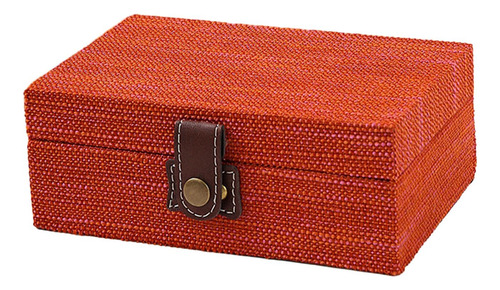 Contenedor Organizador De Madera, Pequeño Rojo Y Naranja