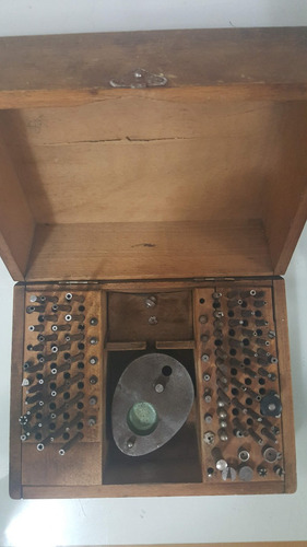 Caja Herramienta Relojería Antigua Boley Leinen Punzón Marca (Usado)