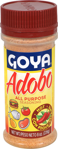 Goya Adobo Todo Propsito Condimento Caliente, 8 Onzas