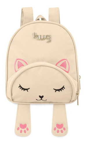 Mochila Fun Gato Bege Hug