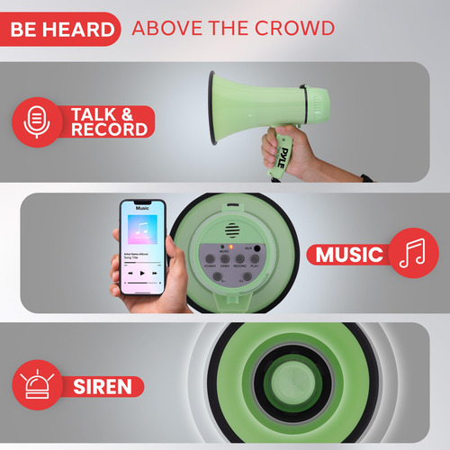 Megaphone Pyle 20w Bullhorn W/ Siren, Volume Control & Strap