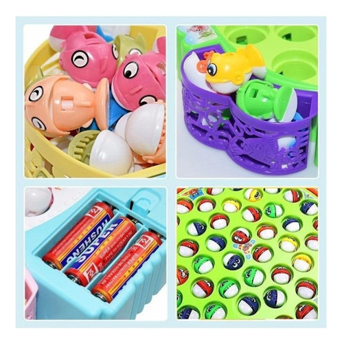 Brinquedo Pesca Peixe Grande Infantil Pescaria 24 Peixes