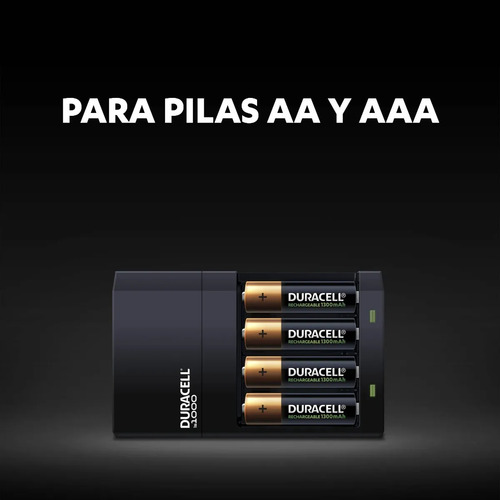 Cargador Pilas Recargables Duracell; 6 Baterias Aa Y 2 Aaa