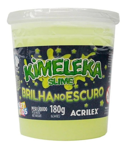 Kimeleka Slime Glow - Brilla En La Oscuridad Acrilex 180g