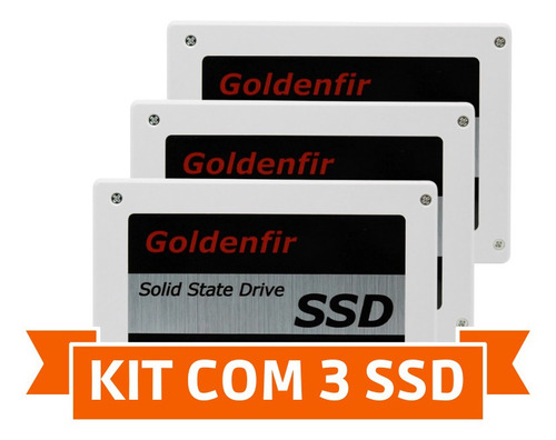 Kit Com 3 Ssd Goldenfir 240gb Branco