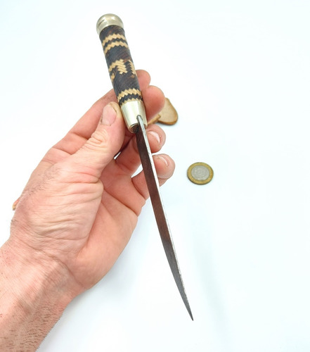 Cuchillo Acero Carbono Cabo Tiento Con Vaina - Cuchilleria (Usado)