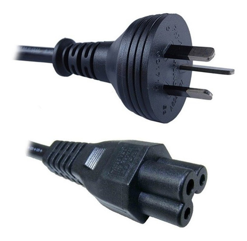 Imagen 2 de 5 de Cable Netmak Power Tipo Trebol 220v 1.5mts Nm-c46 Black