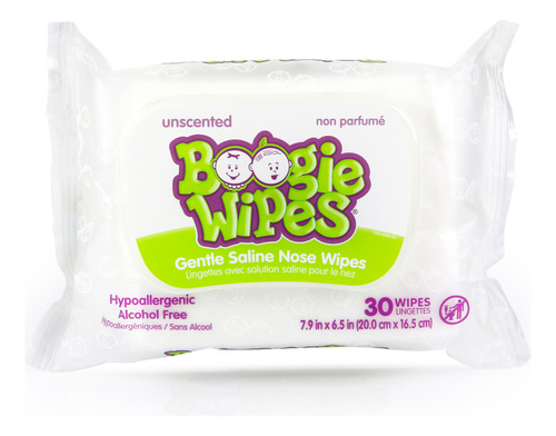 Lenços Umedecidos De Nariz Boogie Wipes Sem Perfume - 30un