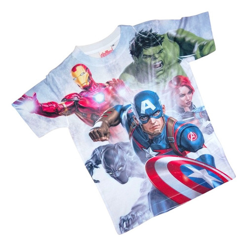 Playera Manga Corta Para Niño Diferentes Diseños De Avengers
