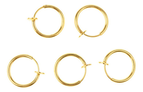 2x5pcs Clip Falso En La Nariz Oreja Septum Labio Ceja Oreja