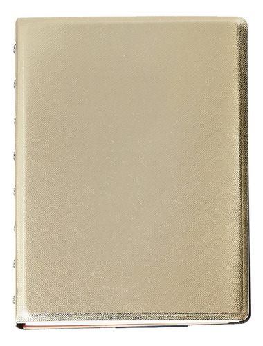 Cuaderno Saffiano Recargable Filofax, A5 8,25 X 5 Dorad...