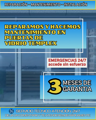 Reparación Y Mantenimiento De Puertas De Vidrio Templex