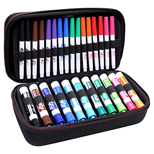 Marker Case Storage Organizer 81 Slots Carrying Case Fo...