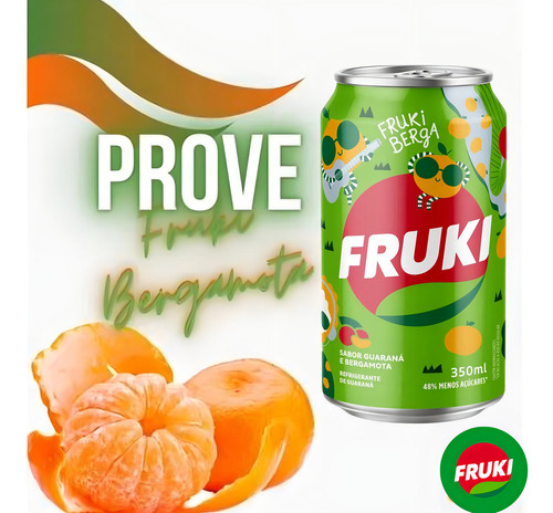 Refrigerante Guaraná e Bergamota Fruki Lata 350ml