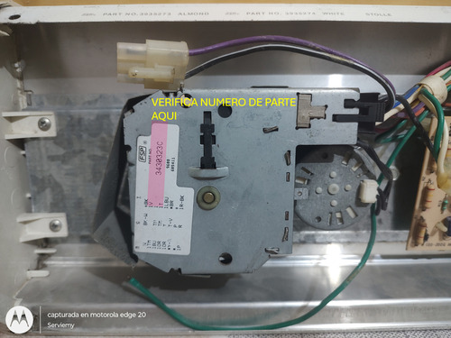 Panel Whirlpool Heavy Duty 3430323 C / 3934669 (Usado)