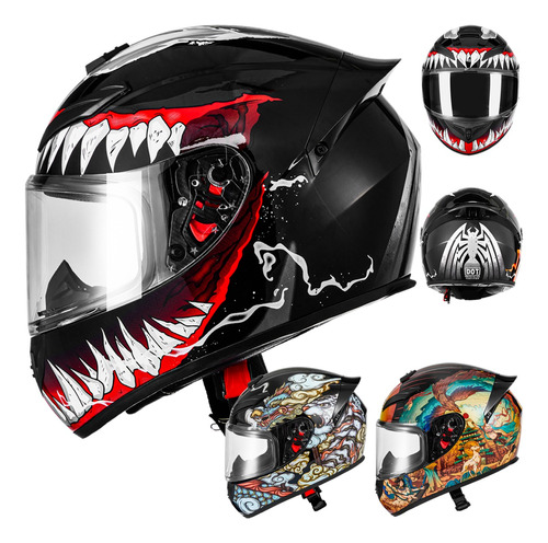 Casco Abatible, Cascos De Moto, Motociclista Certificado Dot